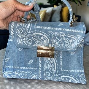 Blue Paisley NDG Paris Bag